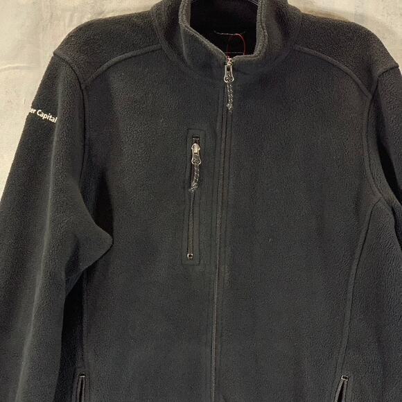 L.L. BEAN Men's Black Regular-Fit Zip-Up Fleece Sweater SZ L - Picture 3 of 8